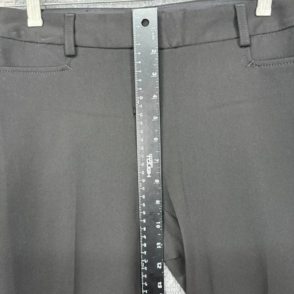 Express Columnist Dress Pants Women 6R Black Straight Leg Mid Rise Stretch Work